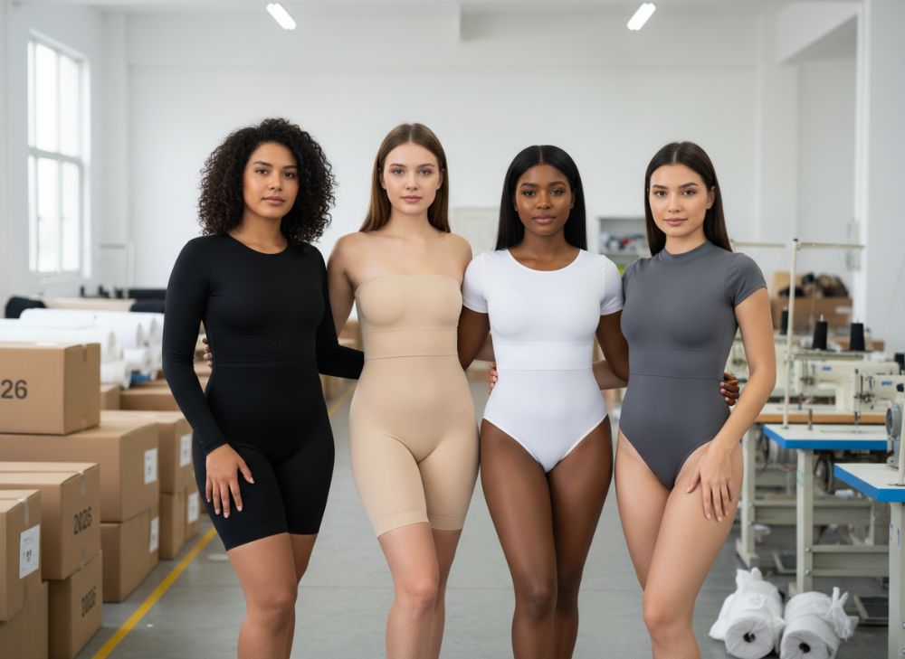 Schwarze Bodysuit Formwäsche Hersteller OEM