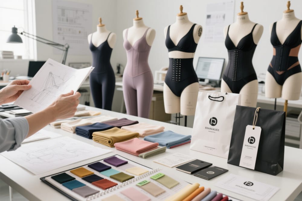 Shapewear-Modelle, Materialien und Markenausstattung für eine Kollektion